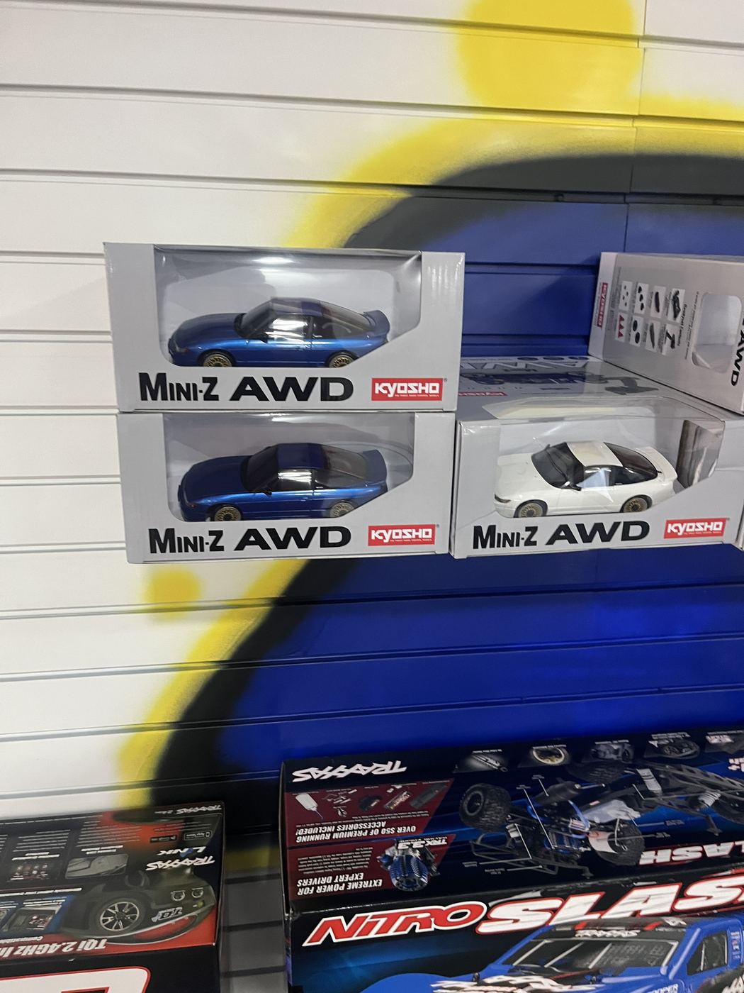 Kyosho Mini-Z AWD cars and Traxxas Nitro Slash at SC2NY RC Shop
