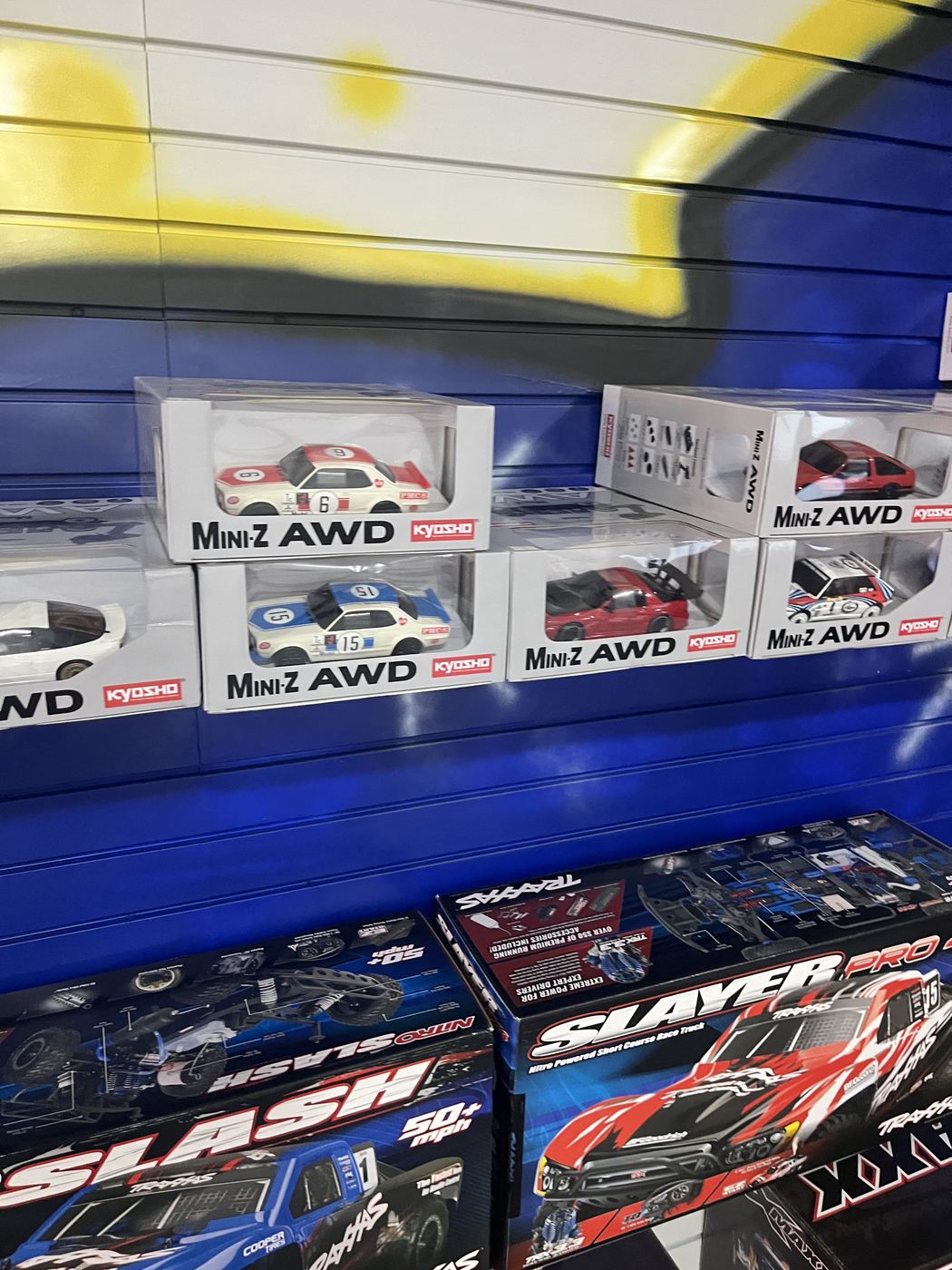 Mini-Z AWD cars, Traxxas Slash and Slayer RC trucks at SC2NY