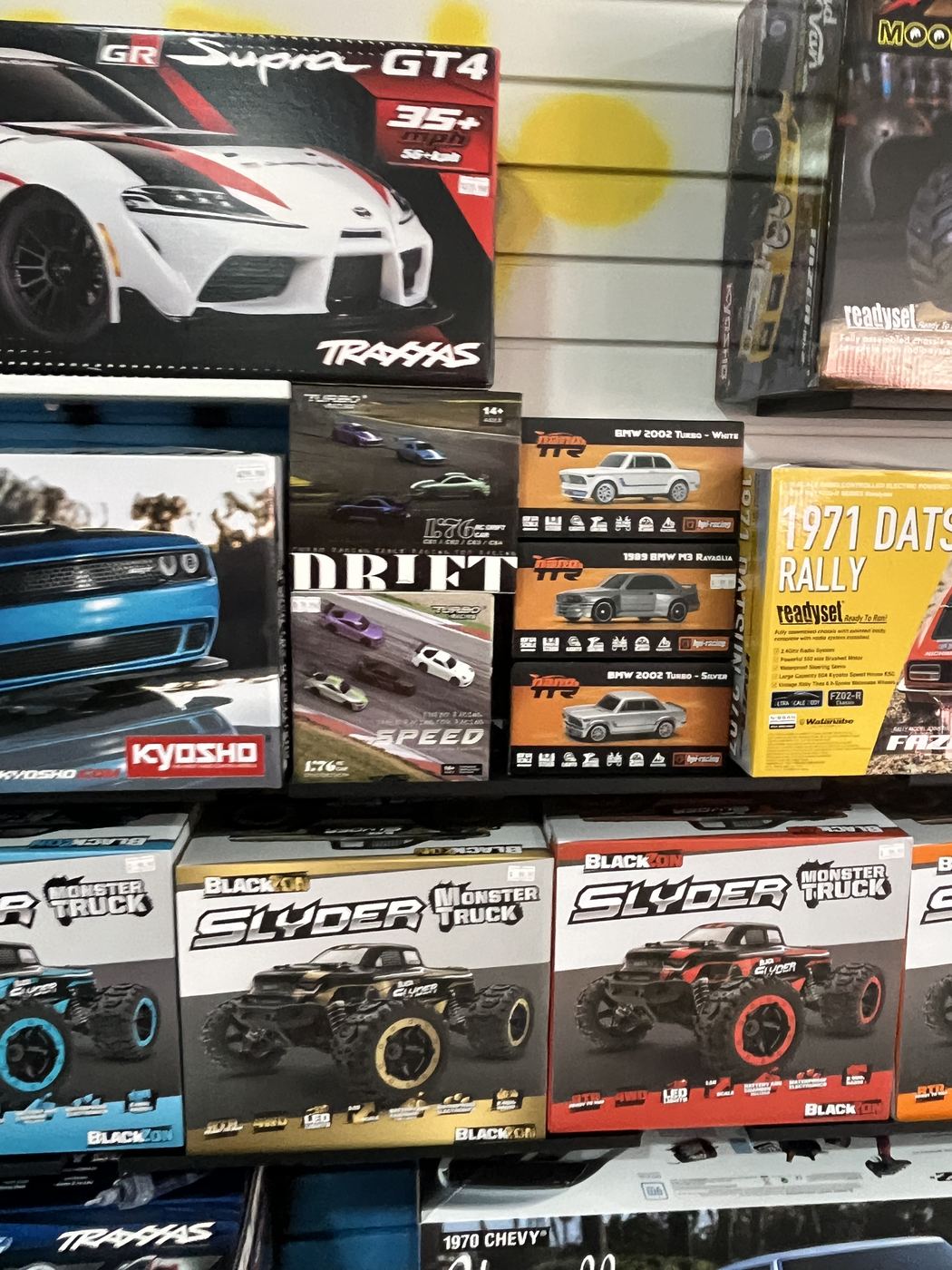 Traxxas Supra, drift cars and Slyder trucks at SC2NY RC Shop