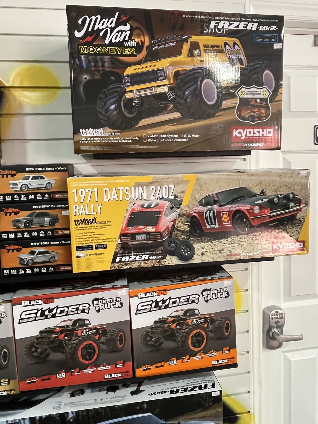Kyosho Mad Van and Datsun rally RC kits at SC2NY RC Shop